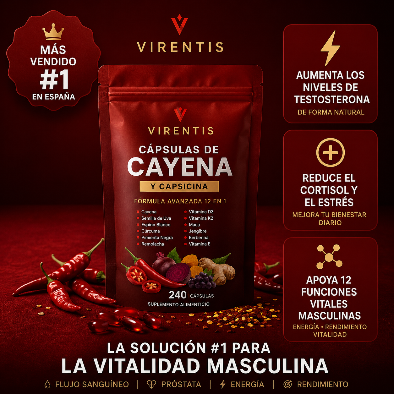 VIRENTIS™ | Vitalidad Masculina y Circulación Natural